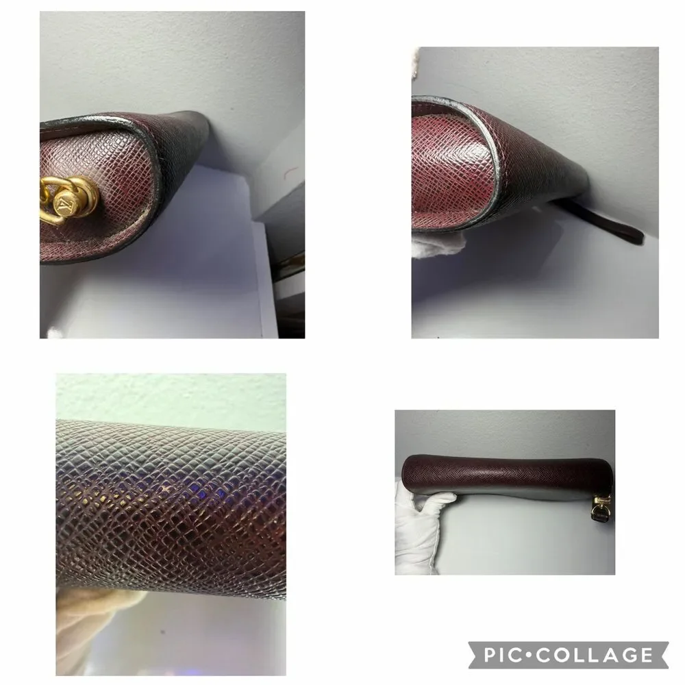 COA Included - Louis Vuitton Taiga Burgundy Clutch